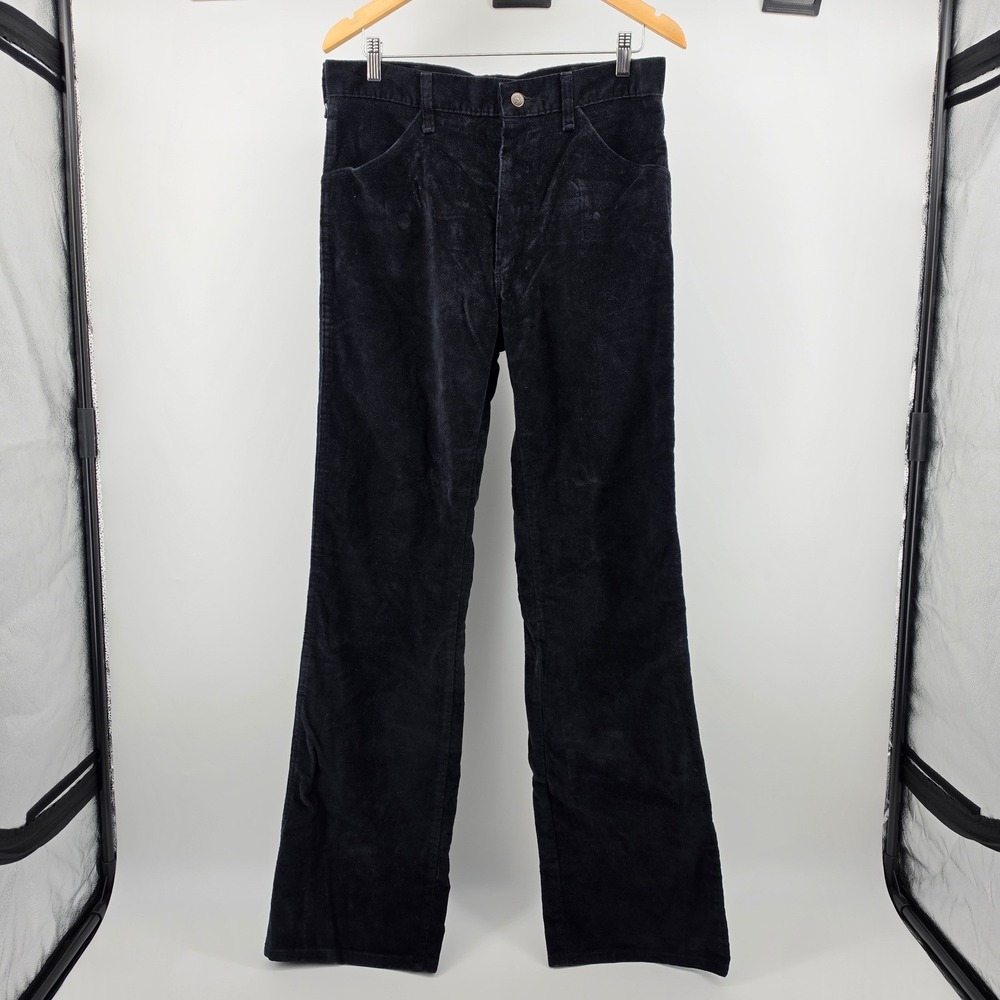 Vintage Sedgefield Velvet Pants Mens 34x36 Dark Navy Made in USA